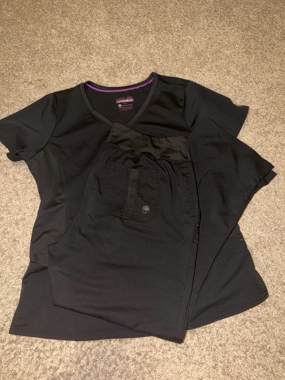 Purple Label Yoga Healing Hands Scrub Set Large